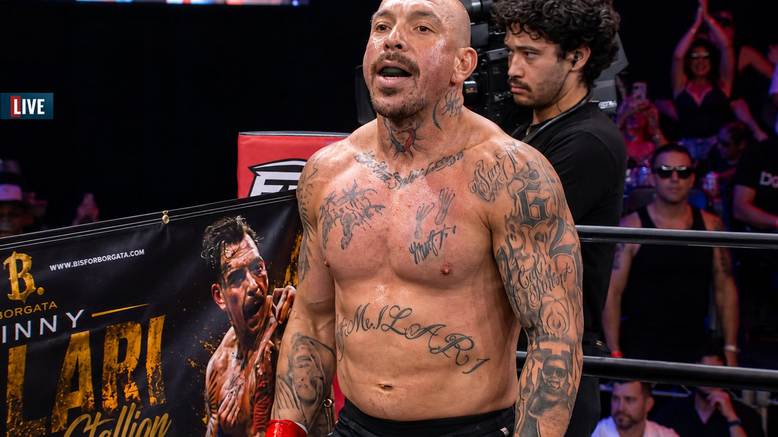 Two Borgata-sponsored boxers facing off in the ring